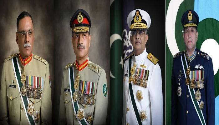 چیئرمین جوائنٹ چیفس آف اسٹاف کمیٹی اور سروسز چیفس کی  قوم کوعید کی  مبارکباد