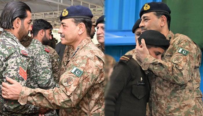 آرمی چیف کا وانا اور ڈی آئی خان کا دورہ،فوجی افسروں اور جوانوں کے ساتھ عید منائی