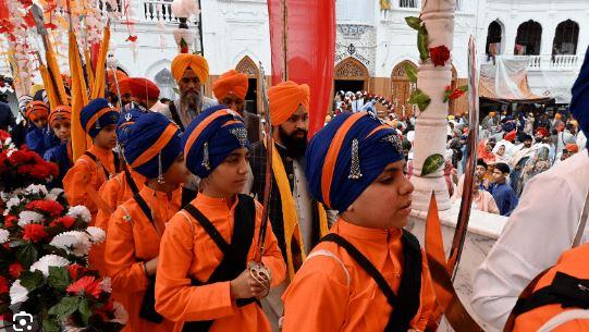 Sikh pilgrims assemble for Vaisakhi  Festival at Gurdwara Sri Panja Sahib