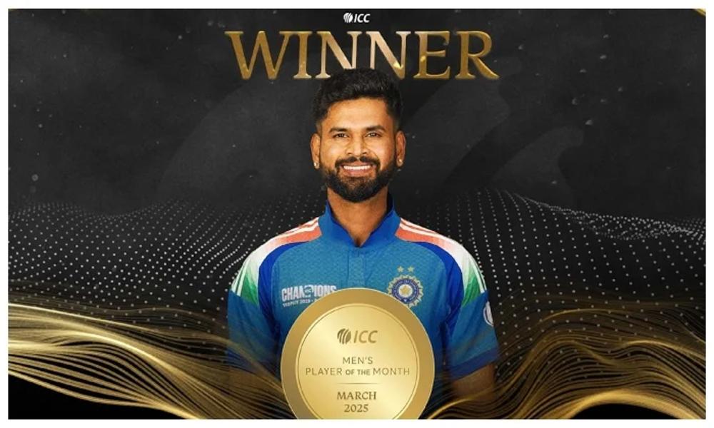 India's Shreyas Iyer named ICC Player of the Month