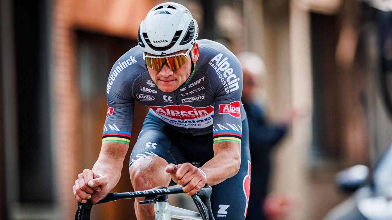 Man sorry as bottle toss hit Van der Poel in face