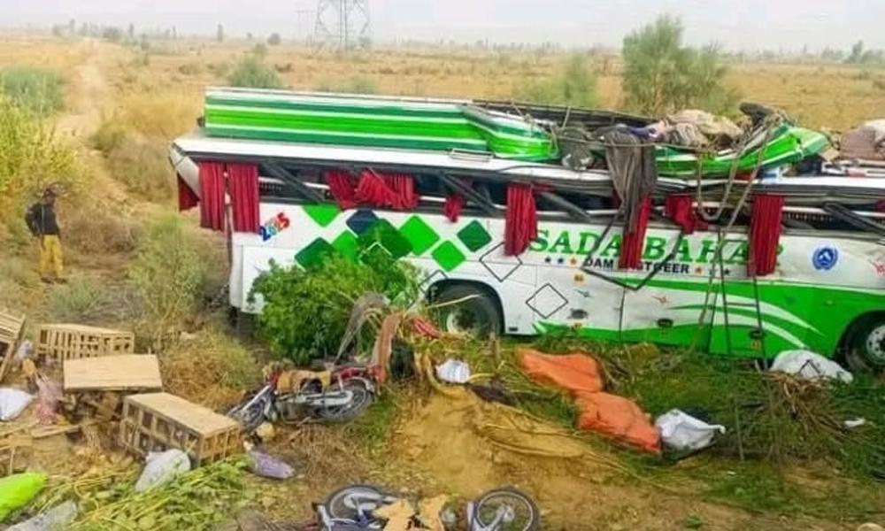 Four passengers killed as bus faces accident in Sibi