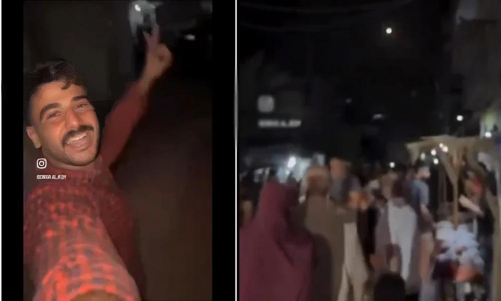 Palestinians celebrate as Iran counterattacks Israel