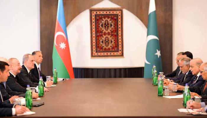 وزیراعظم شہباز شریف اور صدر الہام علیوف کی ملاقات، دوطرفہ تعاون بڑھانے پر اتفاق