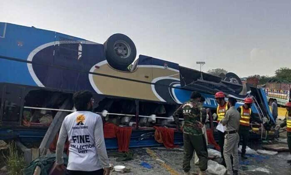 Six people killed in bus-trailer collision in Muzaffargarh