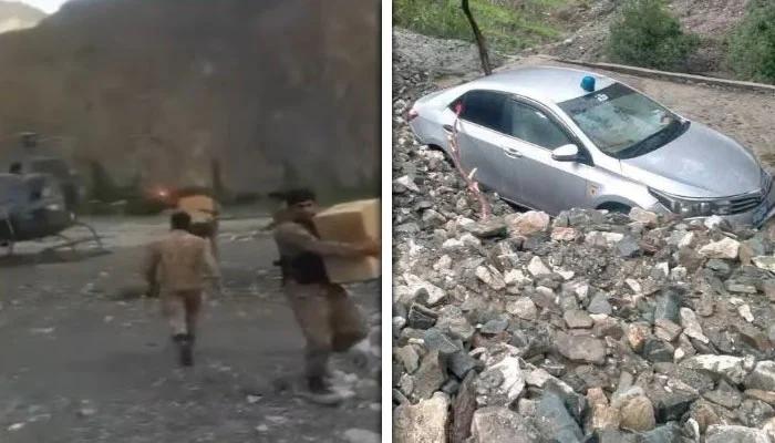 بابوسرٹاپ اور شاہراہ قراقرم پر پھنسے سیاحوں کیلئے پاک فوج کا ریسکیو آپریشن