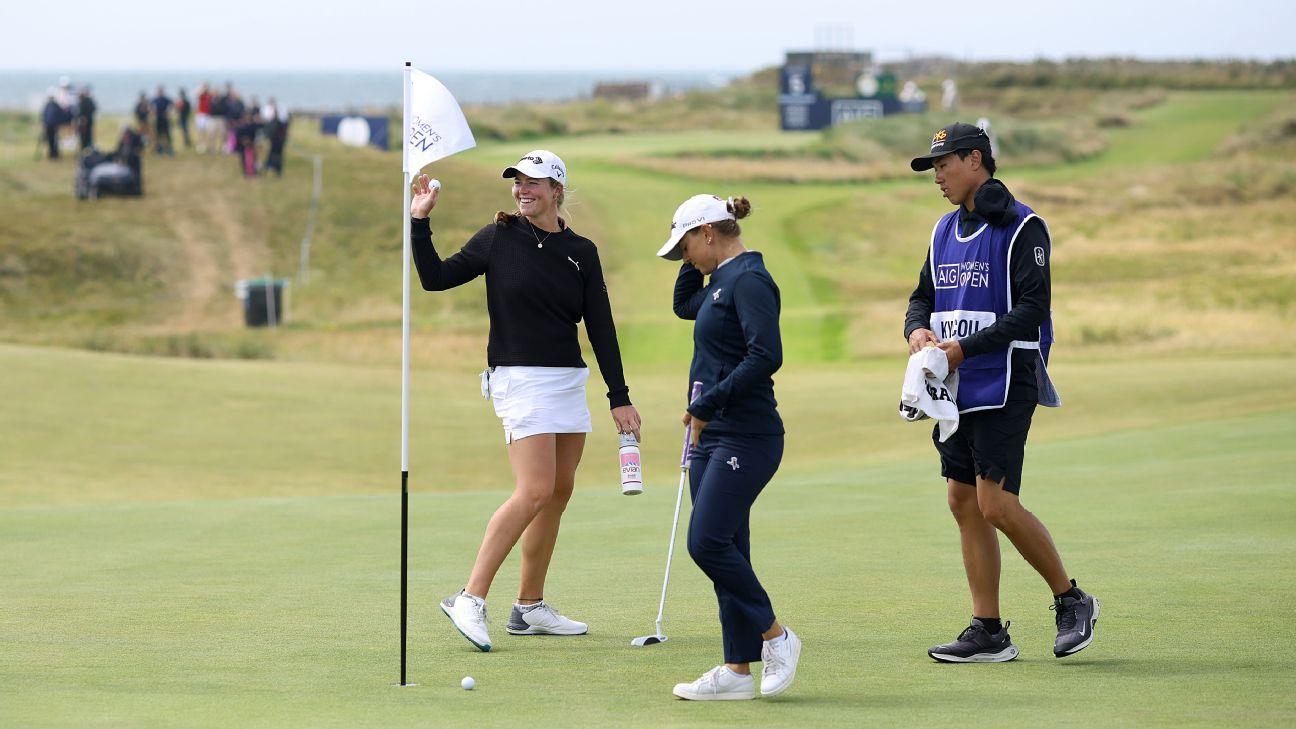 Rhodes gets bank-shot hole-in-one at Open
