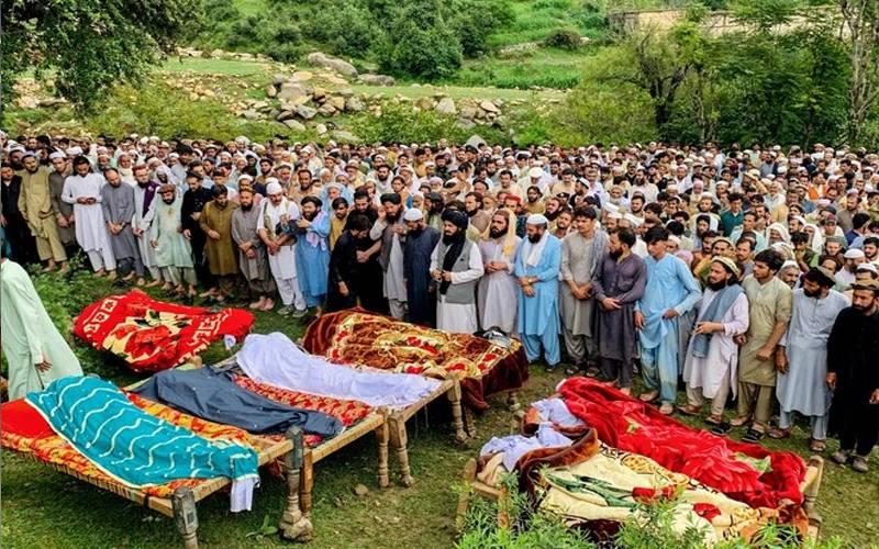 بونیر:سیلابی ریلوں اور بادل پھٹنے سے  شادی والے گھر میں ماتم، ایک ہی خاندان کے 21 افراد جاں بحق