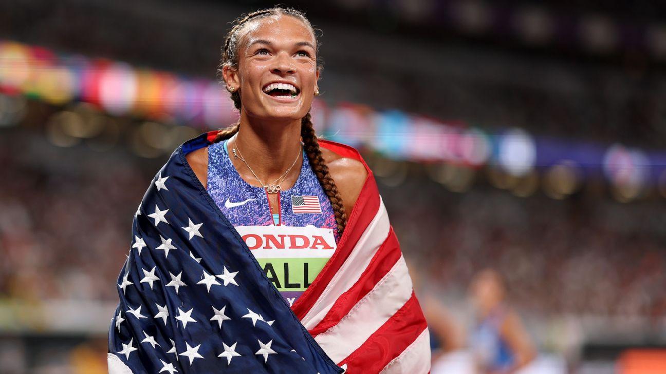 Hall joins Joyner-Kersee as U.S. heptathlon champ