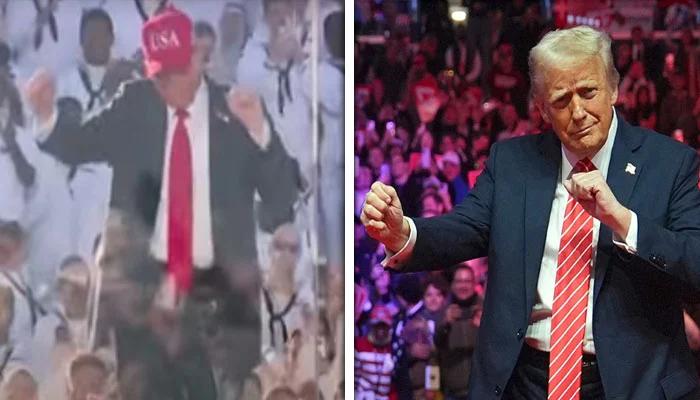 ڈونلڈ ٹرمپ کا ورجینیا میں امریکی بحریہ کی سالگرہ کی تقریب میں رقص، ویڈیو وائرل