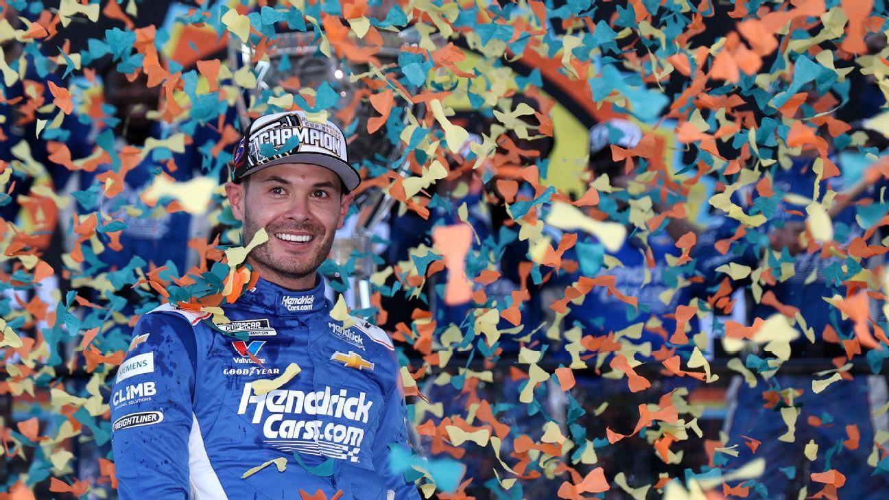 Kyle Larson wins NASCAR championship, denies Denny Hamlin