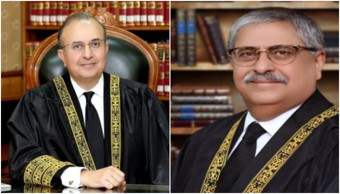 سپریم کورٹ کےسینئر جج جسٹس منصور علی شاہ اور جسٹس اطہر من اللہ نے استعفیٰ دے دیا