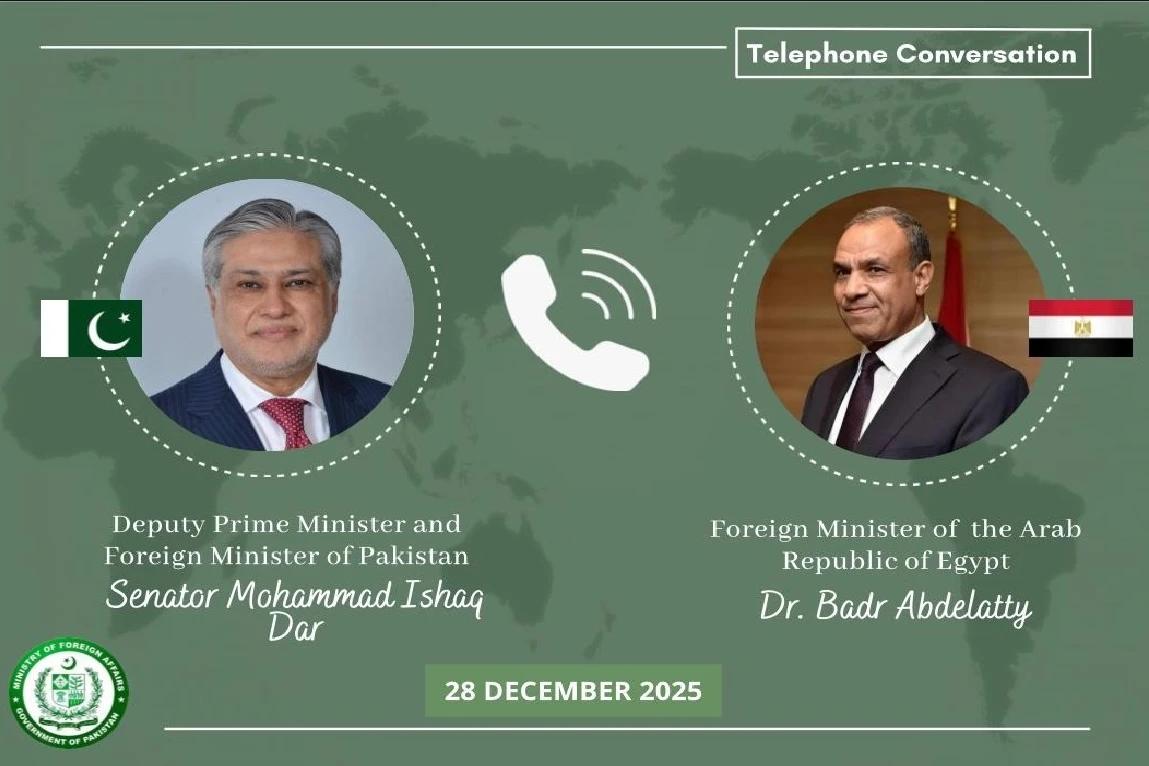 اسحاق ڈار کی مصری وزیر خارجہ سے ٹیلیفونک رابطہ،دوطرفہ تعلقات پر اطمینان کا اظہار