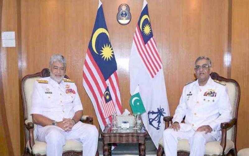 سربراہ پاک بحریہ کا ملائیشیا کا سرکاری دورہ ،ملائیشین نیوی کی اعلی قیادت سے ملاقات