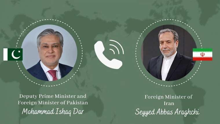 وزیر خارجہ اسحاق ڈار اور عباس عراقچی کے درمیان ٹیلیفونک رابطہ،تہران پر حملے کی مذمت