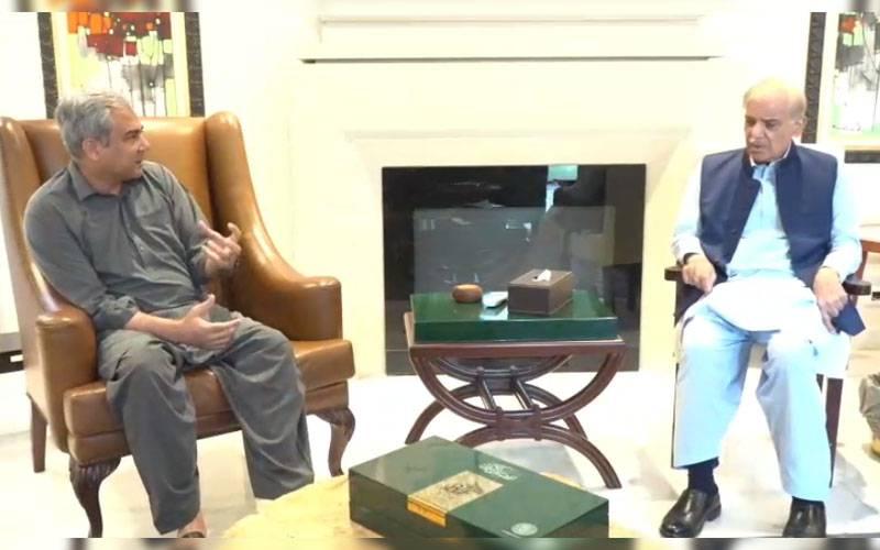 شہباز شریف کی محسن نقوی کی رہائش گاہ آمد،خیریت دریافت کی،صحت یابی کے لیے نیک خواہشات کا اظہار