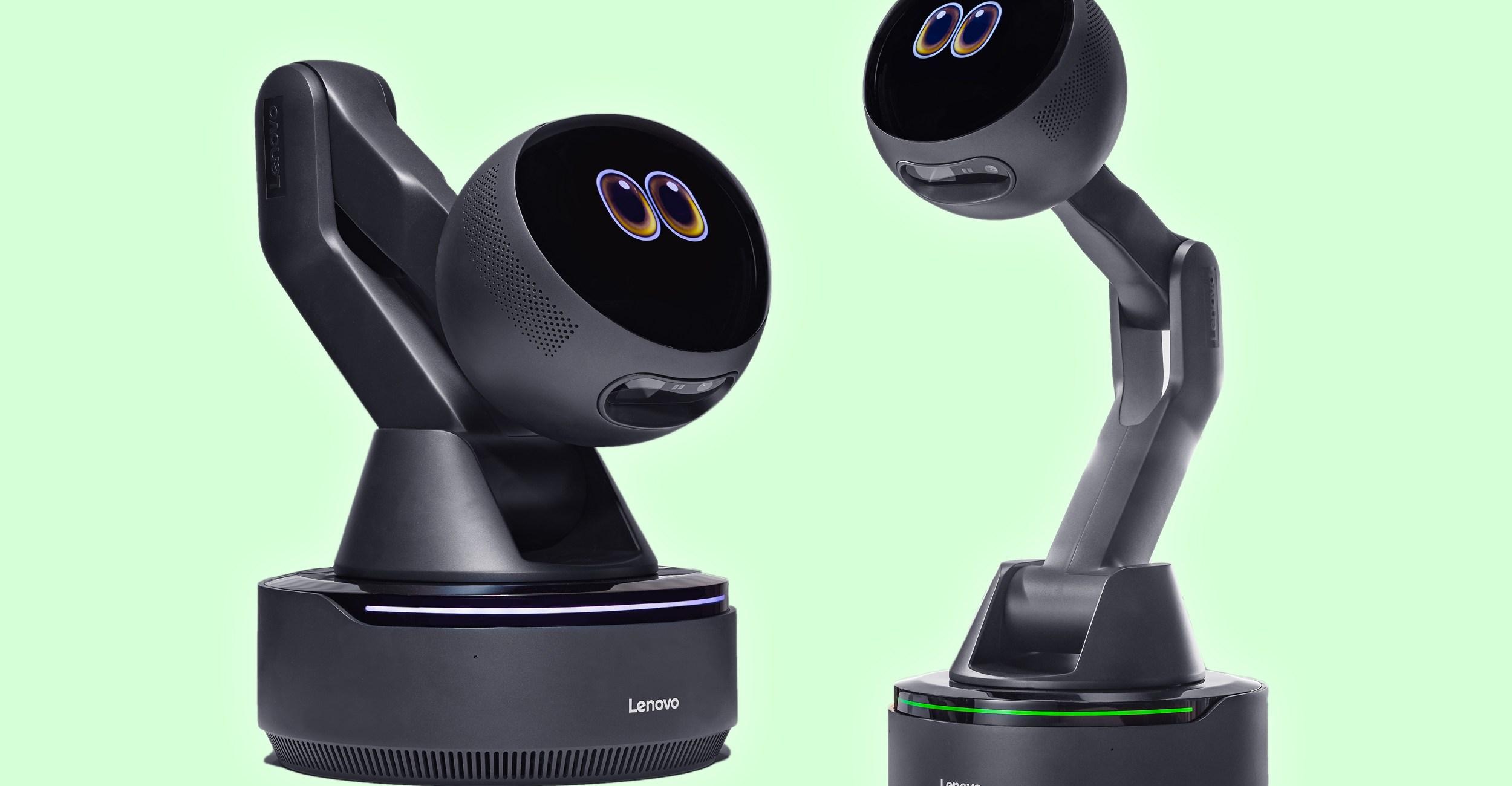 A robot arm with puppy dog eyes is just one of Lenovo’s new desktop AI concepts