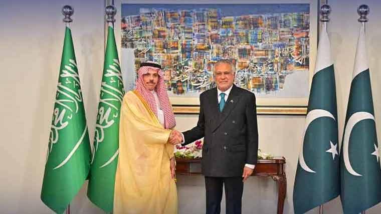 Ishaq Dar meets Saudi Foreign Minister, reaffirms Commitment to regional peace and cooperation