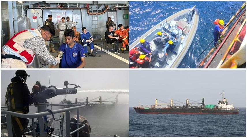 Pakistan Navy rescues 18 crew members, including foreign nationals