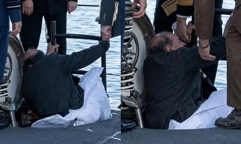 بھارتی وزیر دفاع راجناتھ سنگھ آبدوز کے داخلی راستے پر پھنس گئے،ویڈیو سوشل میڈیا پر وائرل