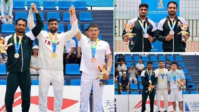 ایشین بیچ گیمز: پاکستانی پہلوان انعام بٹ کو 90 کلوگرام کیٹیگری کے فائنل میں شکست