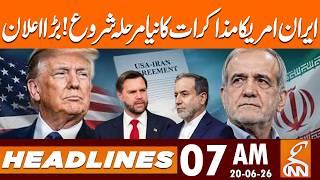 US-Iran Talks Set to Begin in Switzerland | Iran US Deal | News Headlines | 07 AM | 20 June26 | GNN