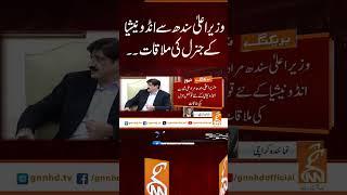 وزیر اعلیٰ سندھ سے انڈونیشیا کے جنرل کی ملاقات!!#gnn #latest #breaking  #newsupfates #pakistan