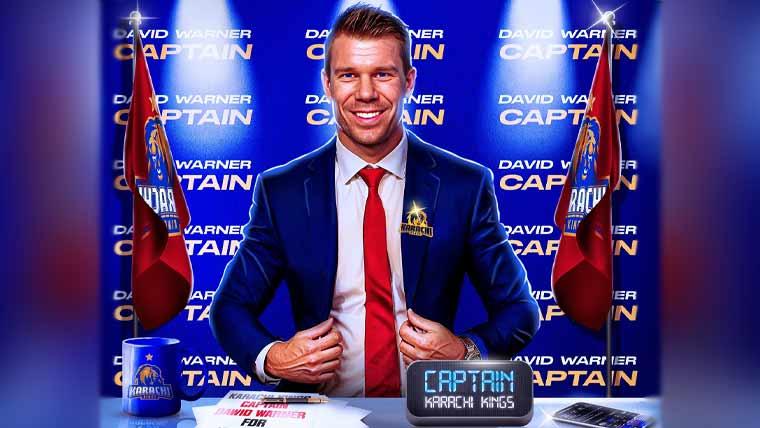 پی ایس ایل 10: ڈیوڈ وارنر کراچی کنگز کے کپتان مقرر