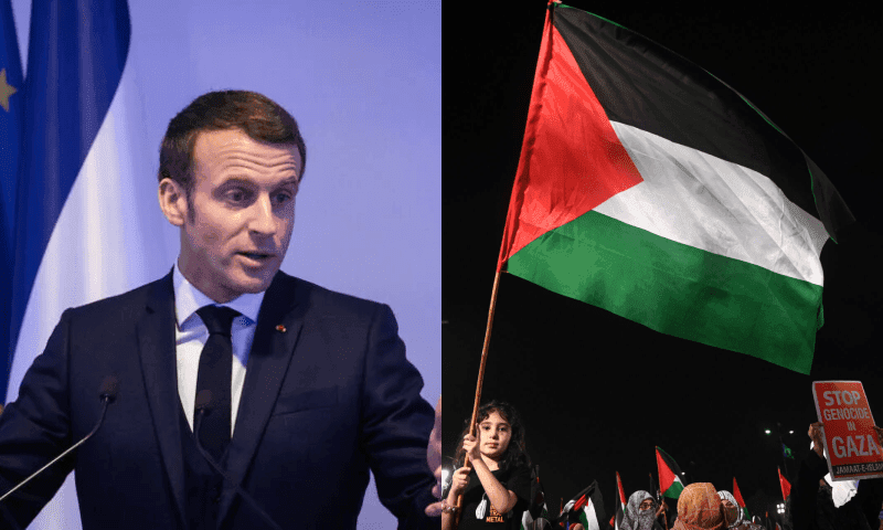 فرانسیسی صدر کا آنے والے مہینوں میں فلسطینی ریاست کو تسلیم کرنے کا اعلان