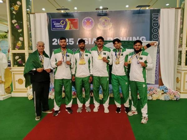 ایشین انڈور روئنگ چیمپئن شپ میں پاکستانی ٹیم نے 14 میڈلز جیت کرتاریخ رقم کردی