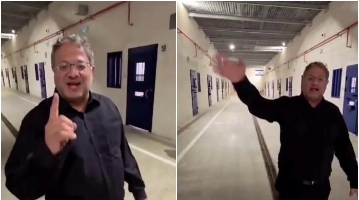 فلوٹیلا شرکا سکیورٹی جیل میں قید، اسرائیلی وزیر بن گویر کا ویڈیو بیان منظر عام پر