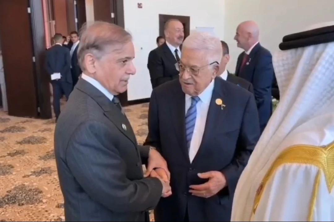 وزیرِاعظم کی فلسطینی صدر محمود عباس سے ملاقات،دونوں رہنماؤں کاغزہ میں جنگ بندی پر اظہار اطمینان