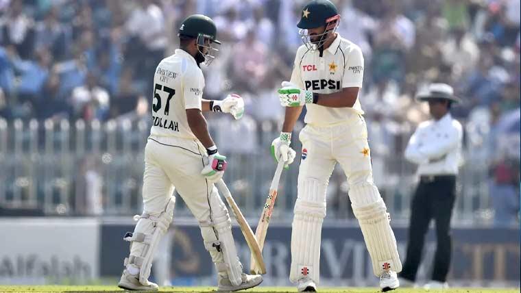 پنڈی ٹیسٹ : پاکستان نے جنوبی افریقا کیخلاف پہلے روز کے اختتام تک 5 وکٹوں پر 259 رنز بنالیے