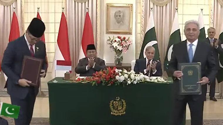 پاکستان اور انڈونیشیا کے درمیان تعاون کے 7 معاہدوں اور مفاہمتی یادداشتوں پر دستخط