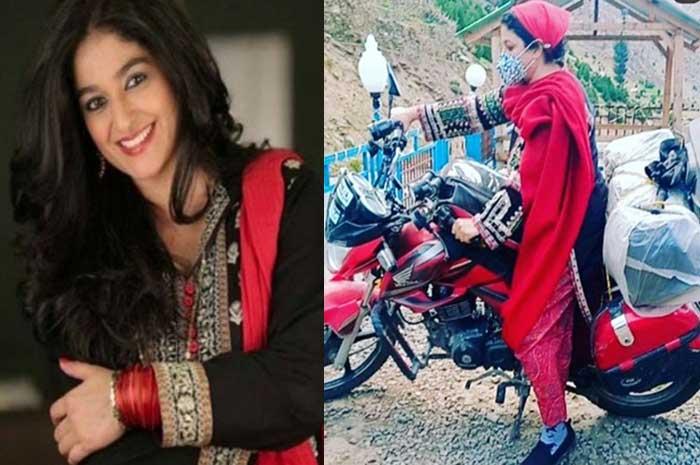 اداکارہ نادیہ جمیل کی موٹرسائیکل پر ہنزہ کی سیر