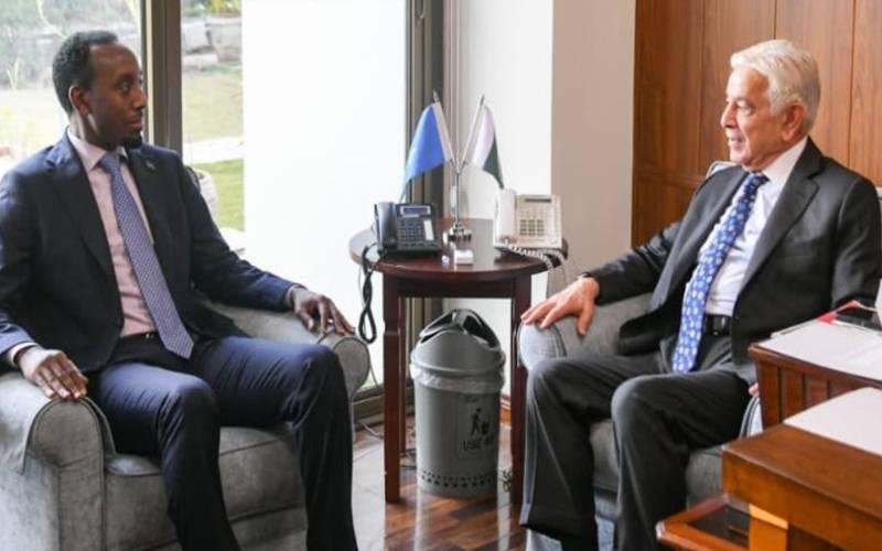 وزیرِ دفاع خواجہ آصف سے صومالیہ کے سفیرکی ملاقات ،دوطرفہ اور باہمی دلچسپی کے امور پر تبادلۂ خیال