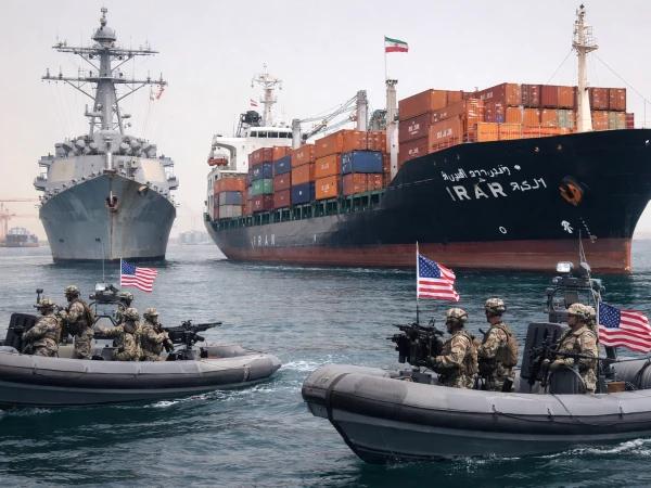 امریکا نے ایرانی بندرگاہوں پر آنے اور وہاں سے جانے والے تمام بحری جہازوں کی ناکہ بندی شروع کردی