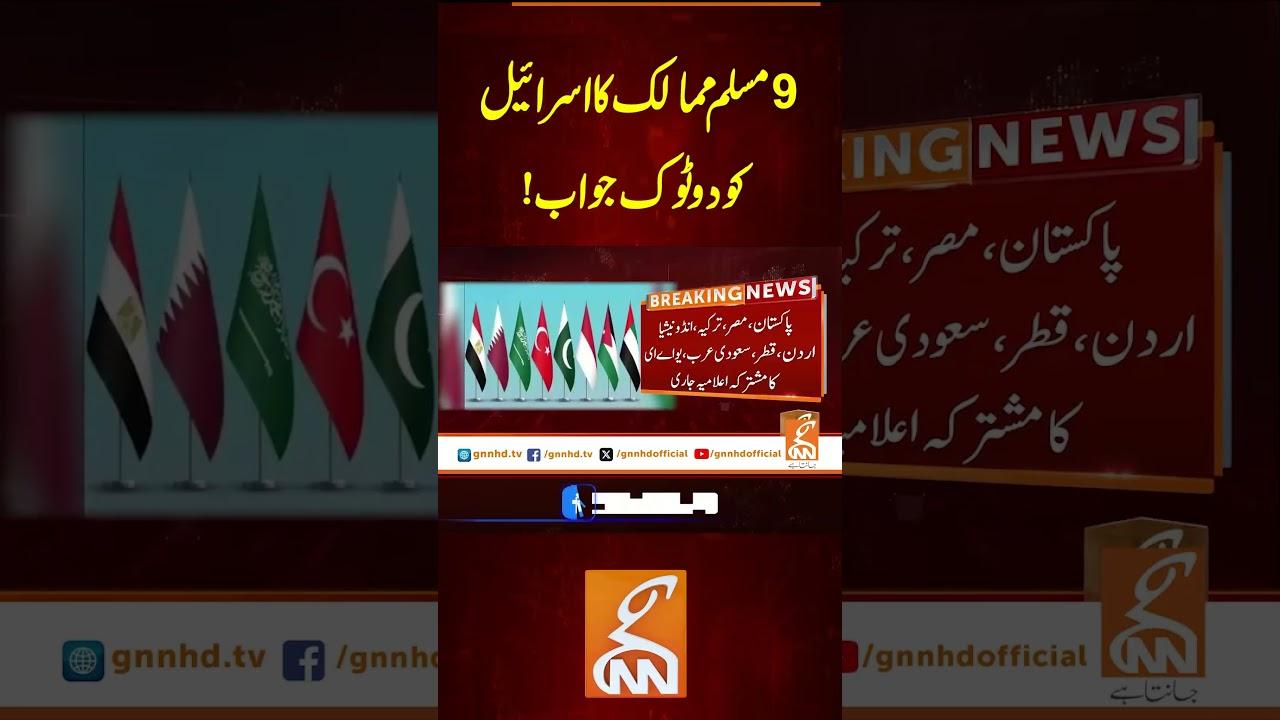 This video image about 9 مسلم ممالک کا اسرائیل کو دوٹوک جواب!#gnn #latest #updates #news newsupdates